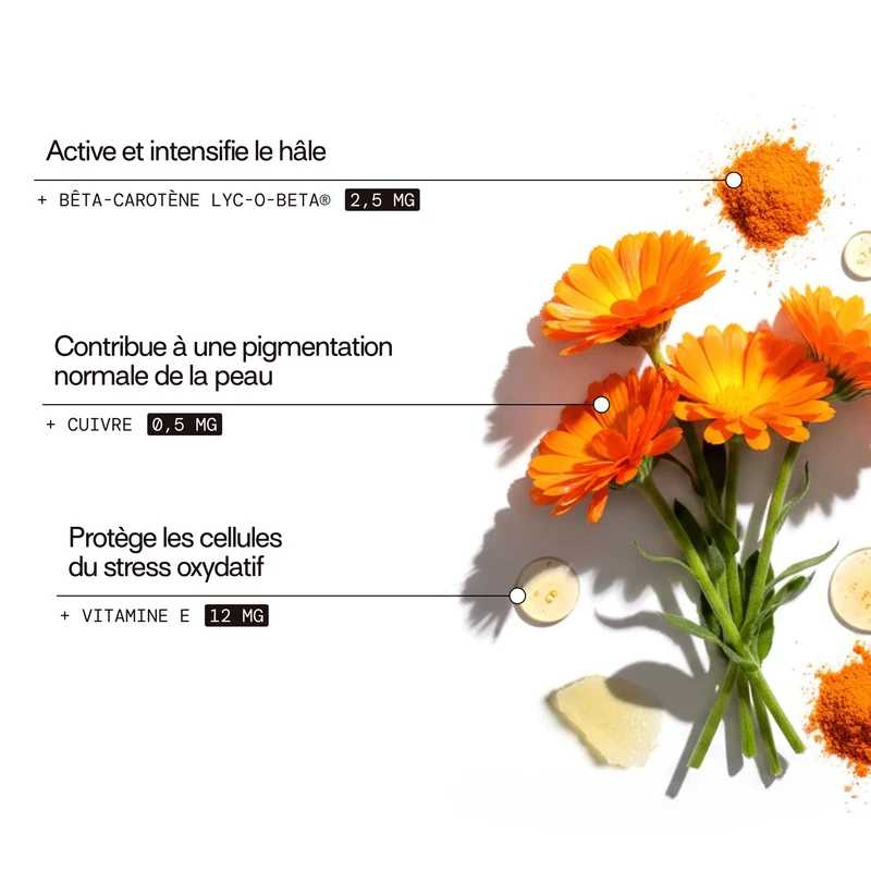 Pack 4 éco-recharges SOLAIRE SANS SUCRES | Améliore le bronzage | 21 jours