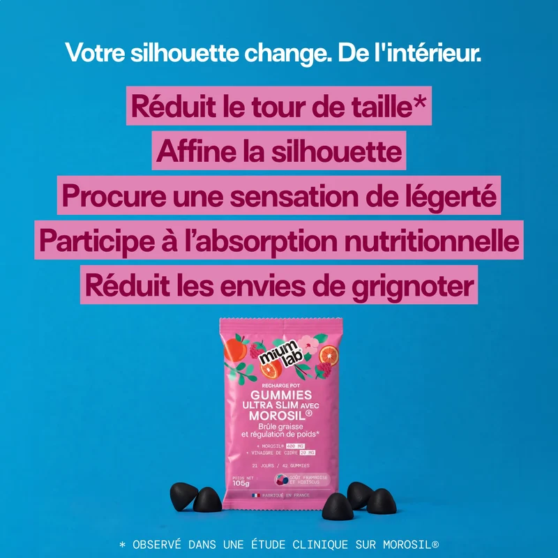 Pack 4 éco-recharges ULTRA SLIM MOROSIL | Brûle-graisse et régulation du poids | 21 jours