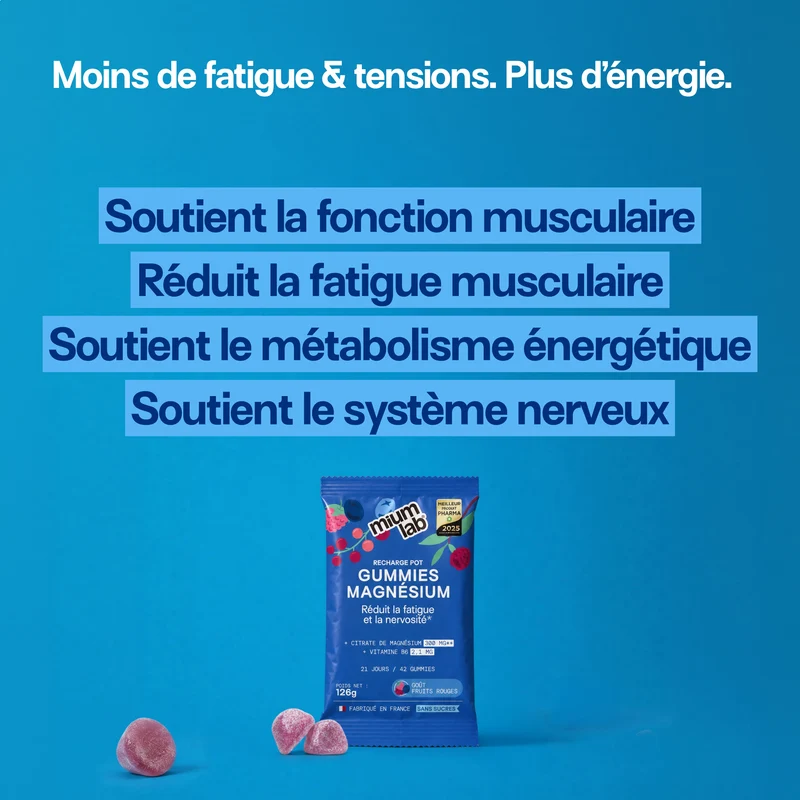 Pack 4 éco-recharges MAGNÉSIUM | Réduit la fatigue et la nervosité | 4 x 21 jours