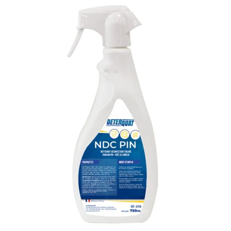 DETERQUAT NDC Pin nettoyant désinfectant chloré prêt à l’emploi 750 ml