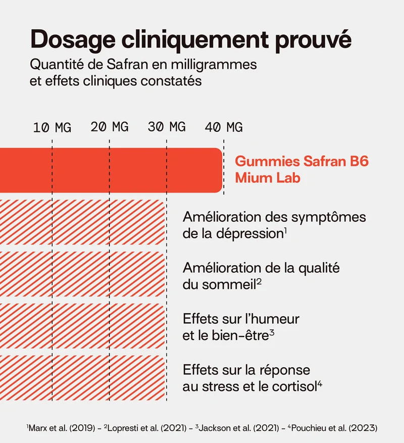 Pack Safran B6 PÊCHE - 1 pot + 3 éco-recharges | Améliore l'humeur et la concentration | 4 x 21 jours