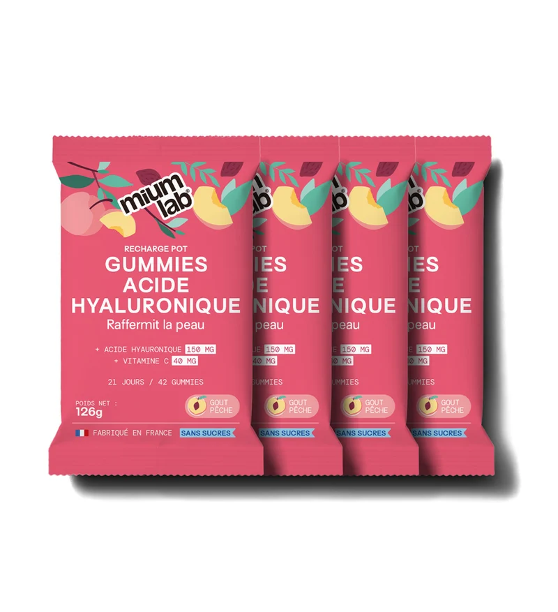 Pack 4 éco-recharges ACIDE HYALURONIQUE | Hydrate la peau | 4 x 21 jours