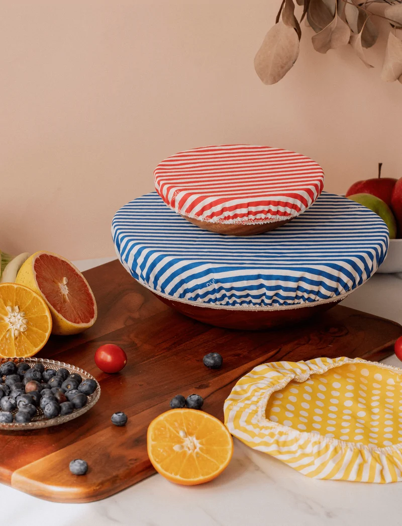 Textil Schüsselabdeckungen beidseitig verwendbar