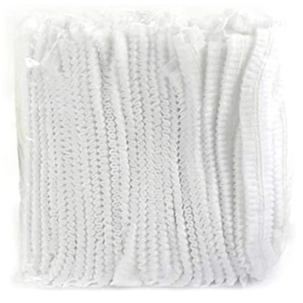 Charlottes Jetable à clip x100 non tissé blanc