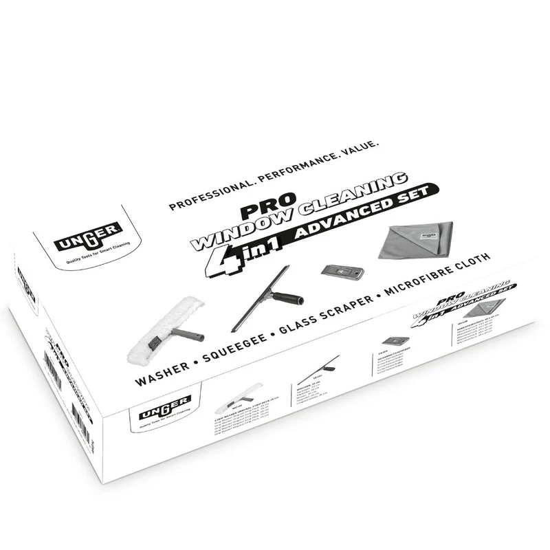 UNGER Kit avancé pour nettoyage des vitres Pro 4in1