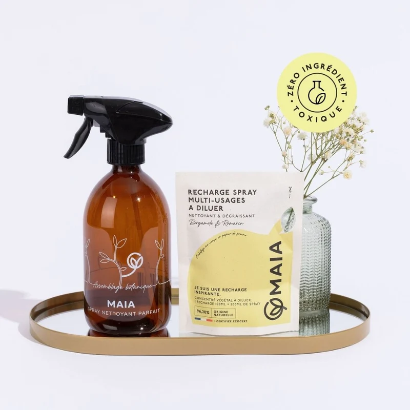 Kit 2 Éco-recharges Spray Multi-usages Bergamote & romarin