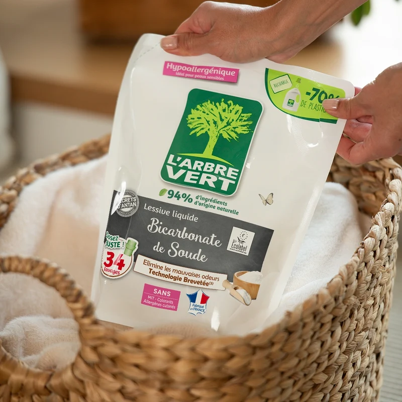 Pack lessive et recharge Bicarbonate de soude 2 x 1,53L