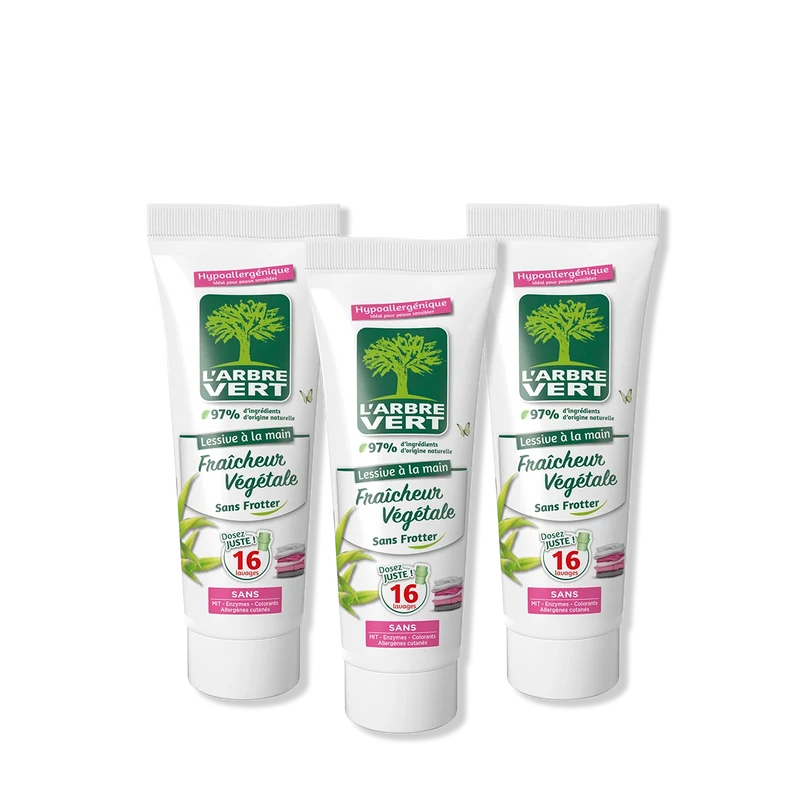 Lot de 3 tubes lessive à la main 3 x 250 mL