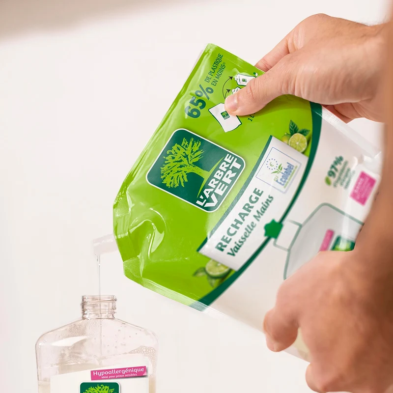 Lot de 3 recharges liquide vaisselle Citron Vert 3 x 1L