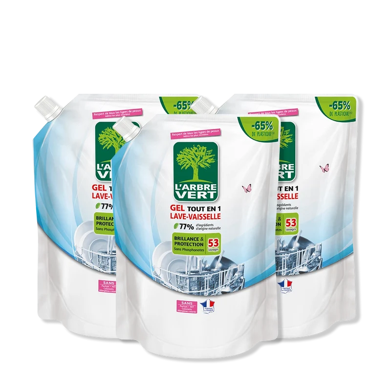 Lot de 3 recharges gel lave vaisselle 3 x 901 mL