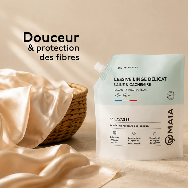 Recharge Lessive Linge Délicat Laine & Cachemire Aloe Vera 33 lavages