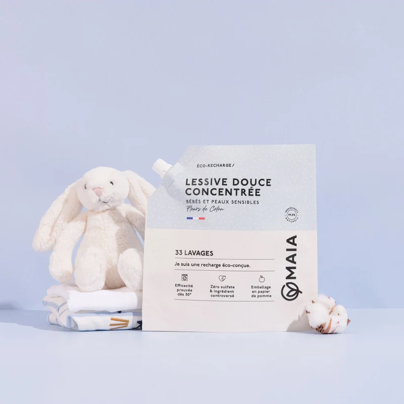 Recharge Lessive Bébés & Peaux sensibles Fleur de Coton 33 lavages