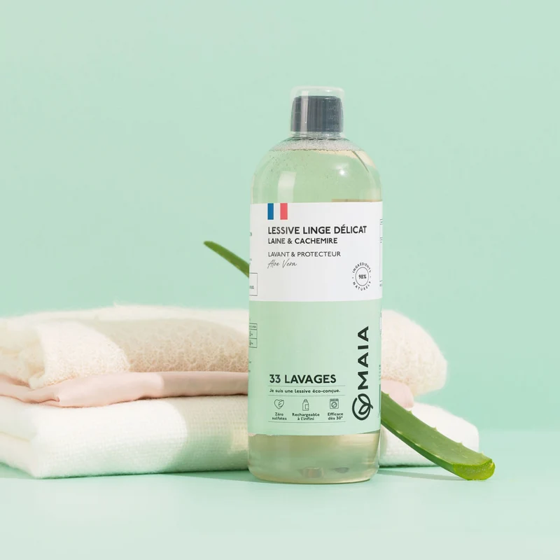 Lessive Linge Délicat Laine & Cachemire Aloe Vera 33 lavages