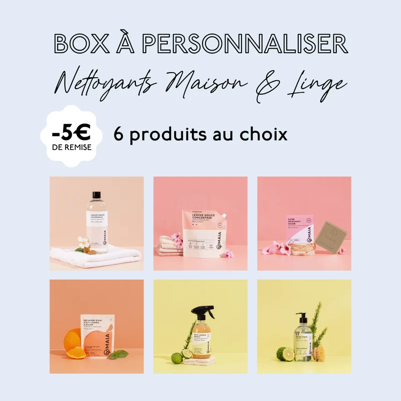 Votre Box à personnaliser Nettoyants Maison & Linge - 6 produits