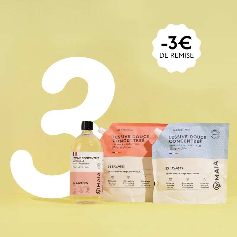 Votre Box à personnaliser Lessives 99 lavages - 3 produits