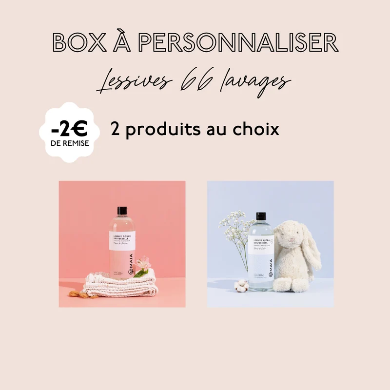 Votre Box à personnaliser Lessives 66 lavages - 2 produits