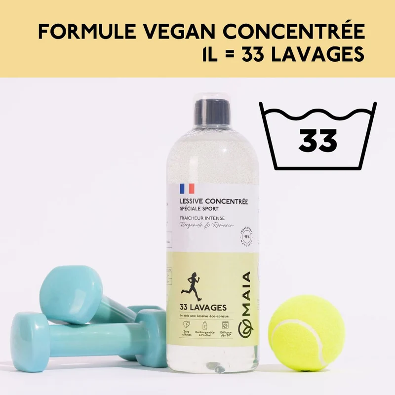 Lessive Spéciale Sport Fraîcheur Intense Bergamote & Romarin