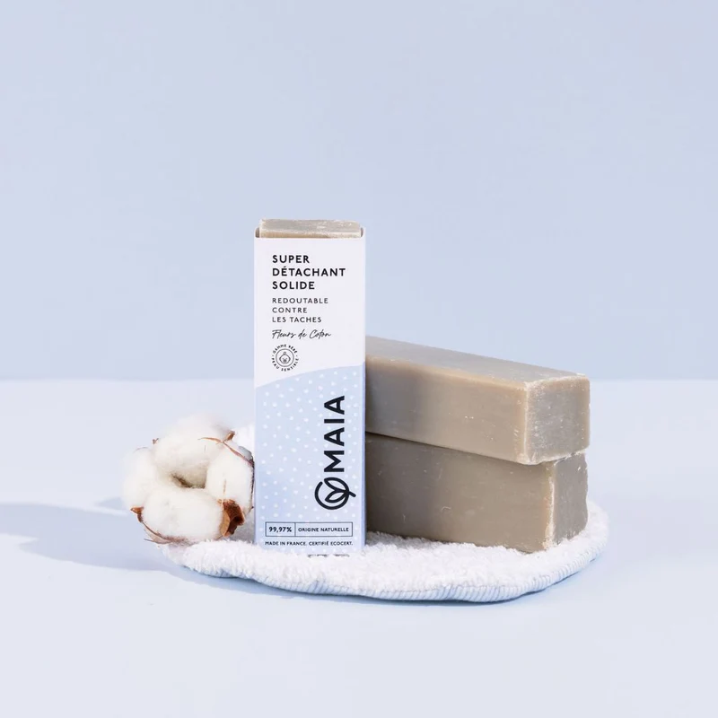 Savon détachant vêtements bébé fleurs de coton