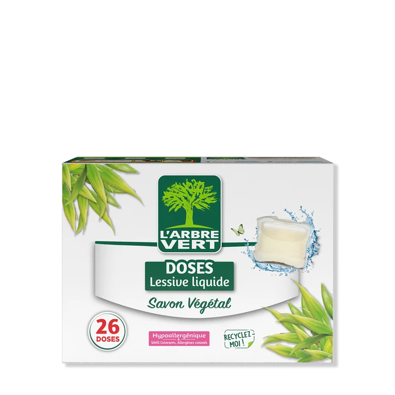 Doses lessive liquide Savon Végétal 26 doses