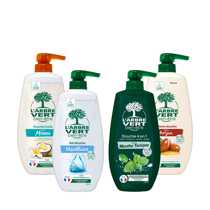 Pack Découverte Douches Grands Formats 720 mL