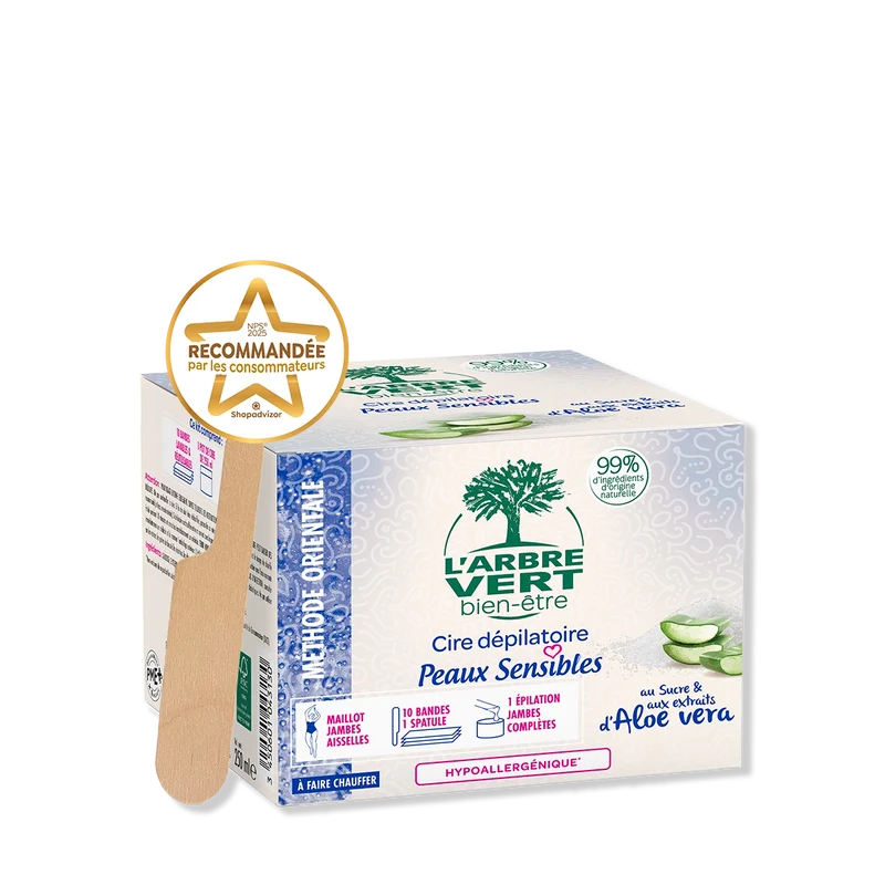 Cire dépilatoire au Sucre Peaux sensibles 250 mL