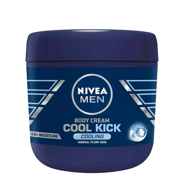 Nivea Men Cool Kick Body Cream 13.5 Fl Oz / 400 mL – Cooling Moisturizing Cream for Men