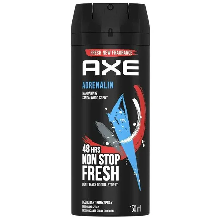 AXE Adrenalin Deodorant Body Spray, Mandarin & Sandalwood, 5.07 fl oz (150ml)