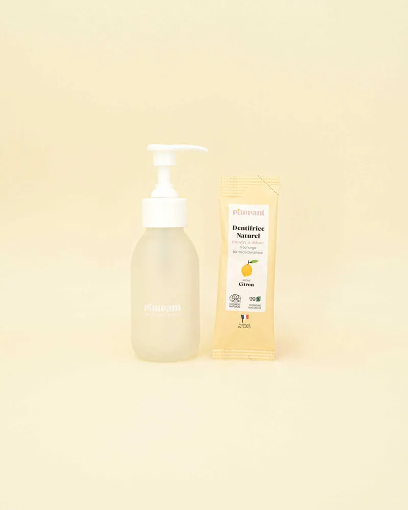 Dentifrice liquide rechargeable - Citron - Kit découverte