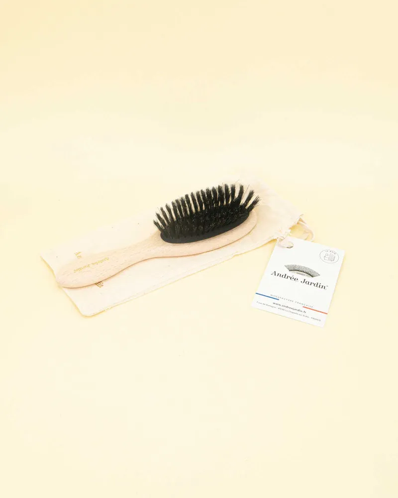 Petite brosse à cheveux - Poils naturels - Lissante