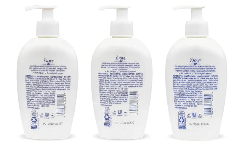 Dove Nourishing Hand Wash Variety 3-Pack 25.36 fl oz (750ml) | Deeply Nourishing, Shea Butter & Warm Vanilla, Cucumber & Green Tea