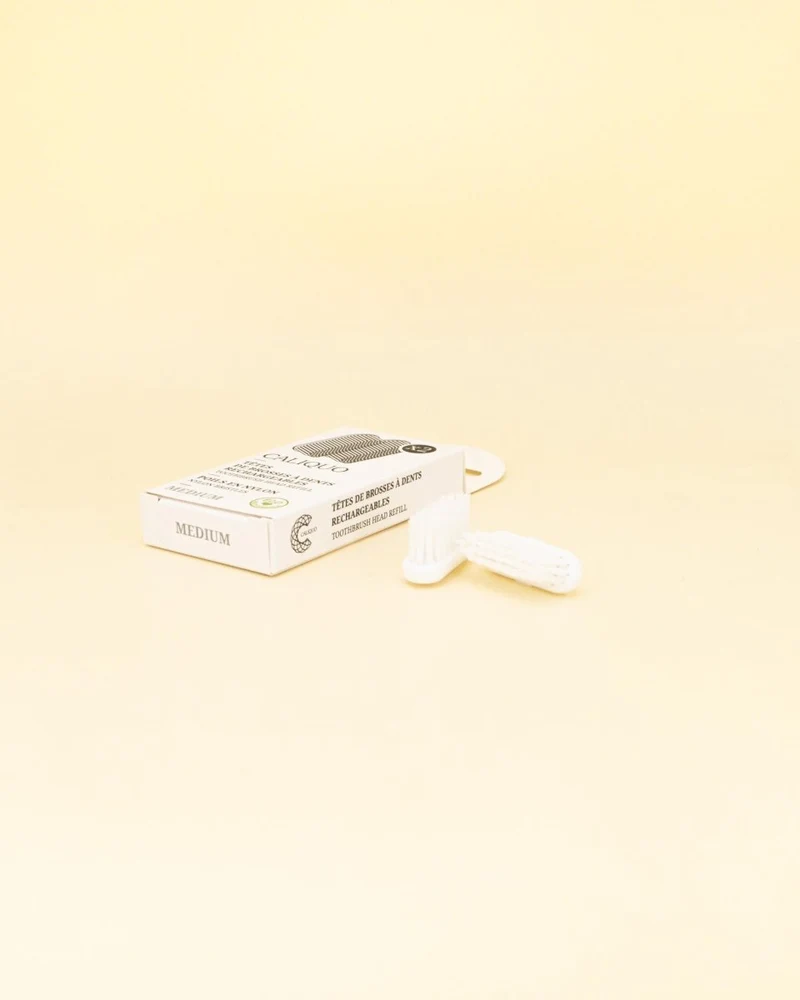 Recharges pour brosse à dent écologique - Poils médiums (x2)