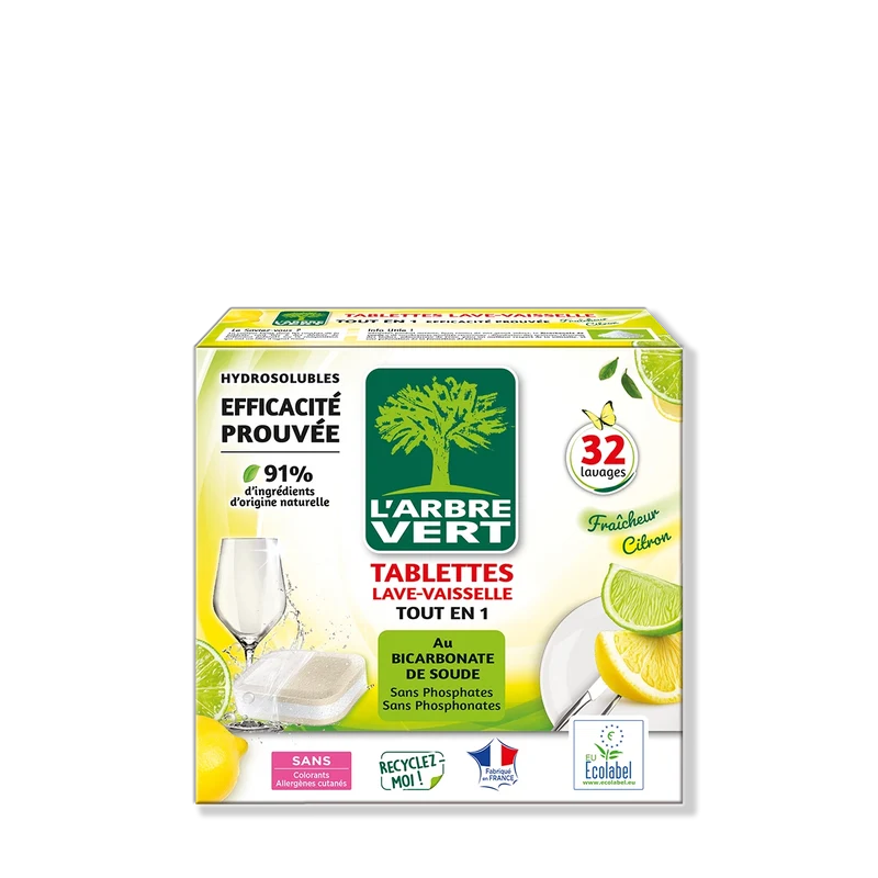 Tablettes lave vaisselle Tout en Un 32 Tablettes