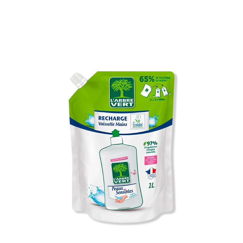 Recharge liquide vaisselle Peaux sensibles 1L