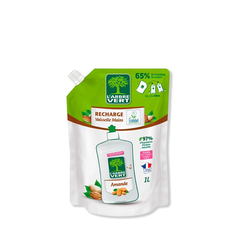Recharge liquide vaisselle Parfum Amande 1L