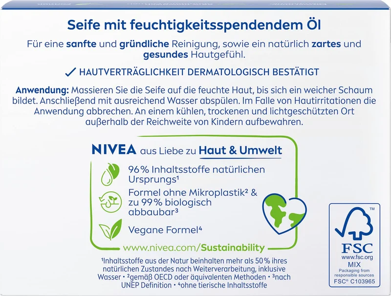 NIVEA Creme Soft Care Soap 100g – Moisturizing Bar Soap with Sweet Almond Oil, Made in Germany