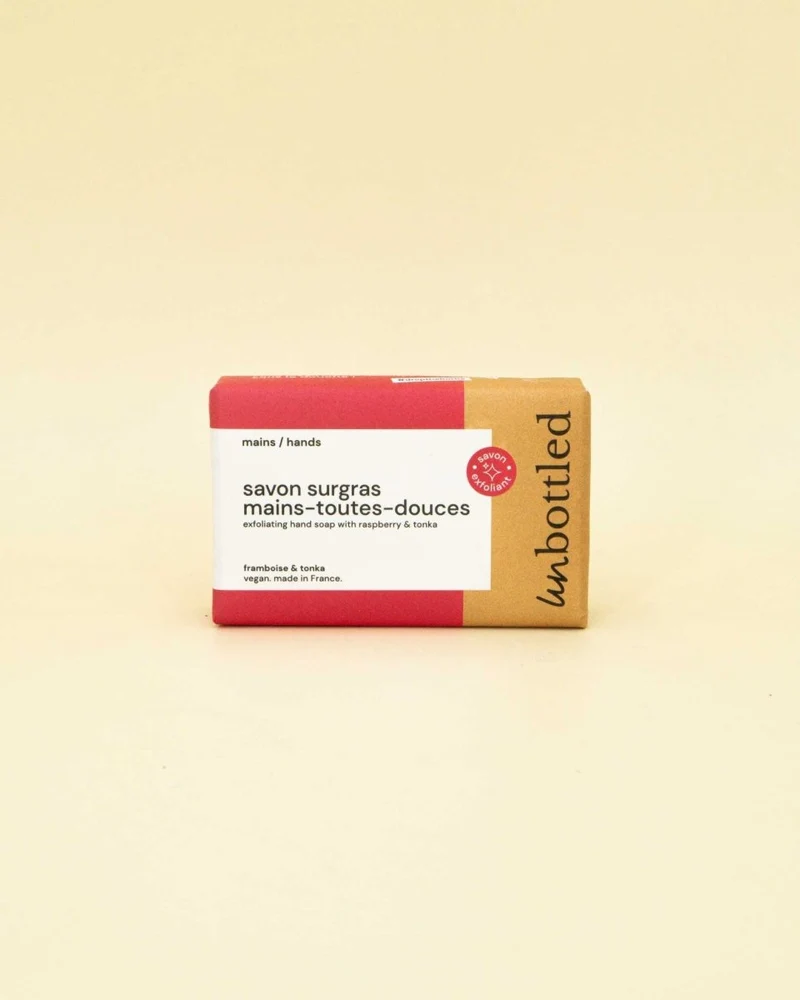 Savon surgras - Mains - Exfoliant - Framboise & Tonka