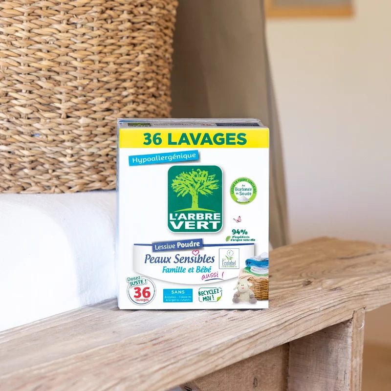 Lessive poudre Peaux sensibles 1,8Kg