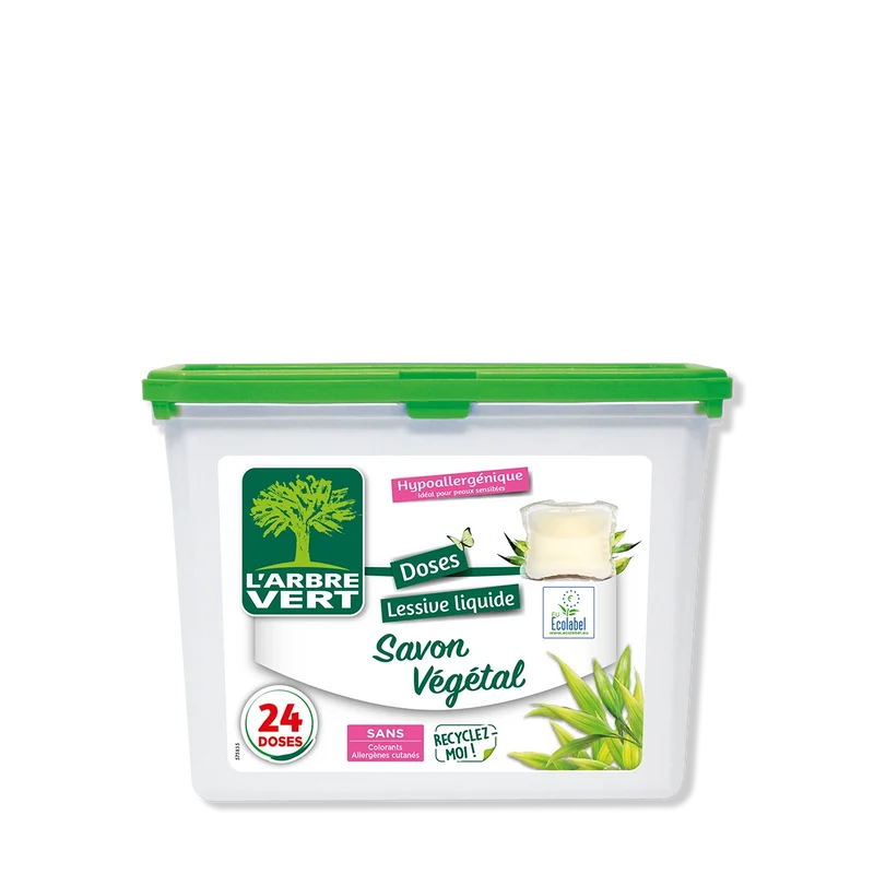 Doses lessive liquide Savon Végétal 24 doses