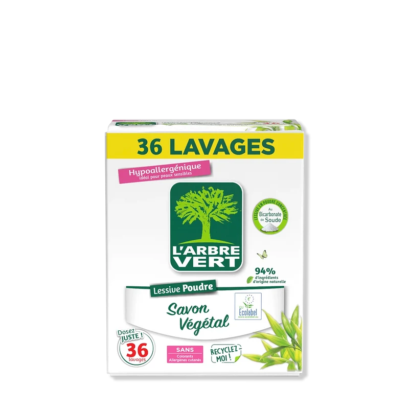 Lessive poudre Savon Végétal 1,8Kg