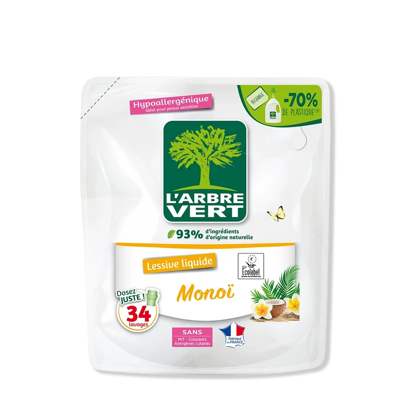 Recharge lessive liquide Monoï 1,53L