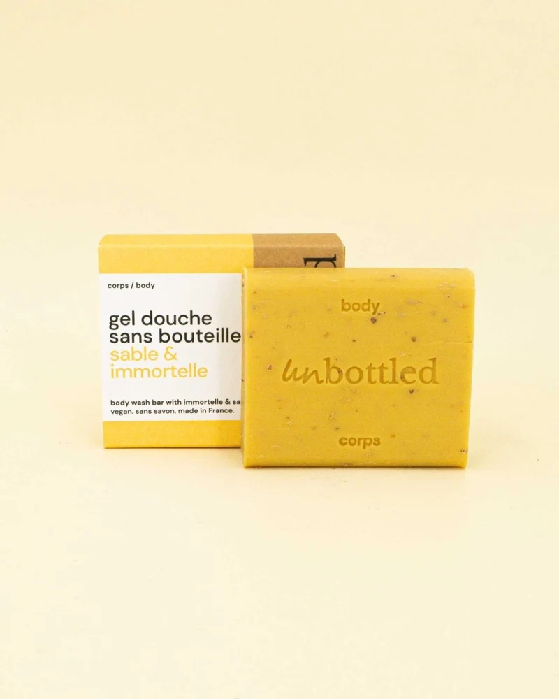 Gel douche sans bouteille - Sable & Immortelle