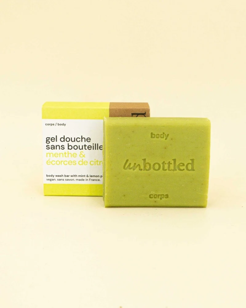 Gel douche sans bouteille - Menthe & Écorces de citron