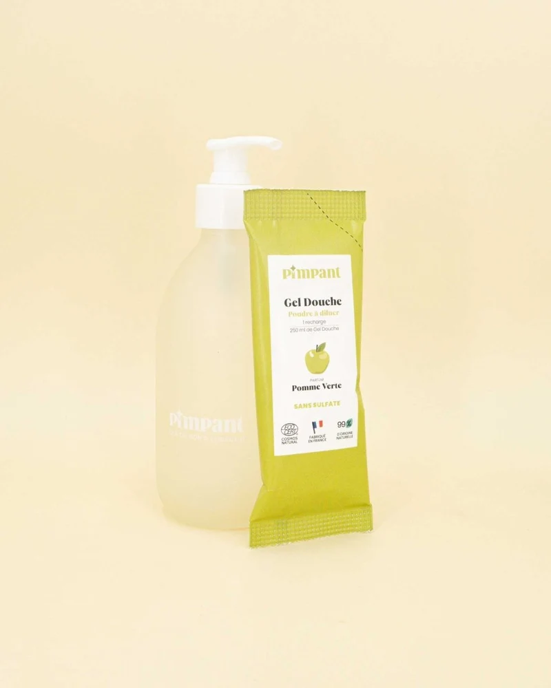 Gel douche - Pomme verte - Bouteille & Recharge