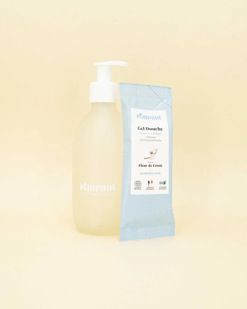 Gel douche - Fleur de coton - Bouteille & Recharge