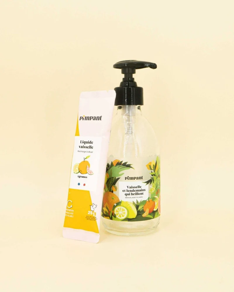 Liquide vaisselle - Agrumes - Bouteille & recharge