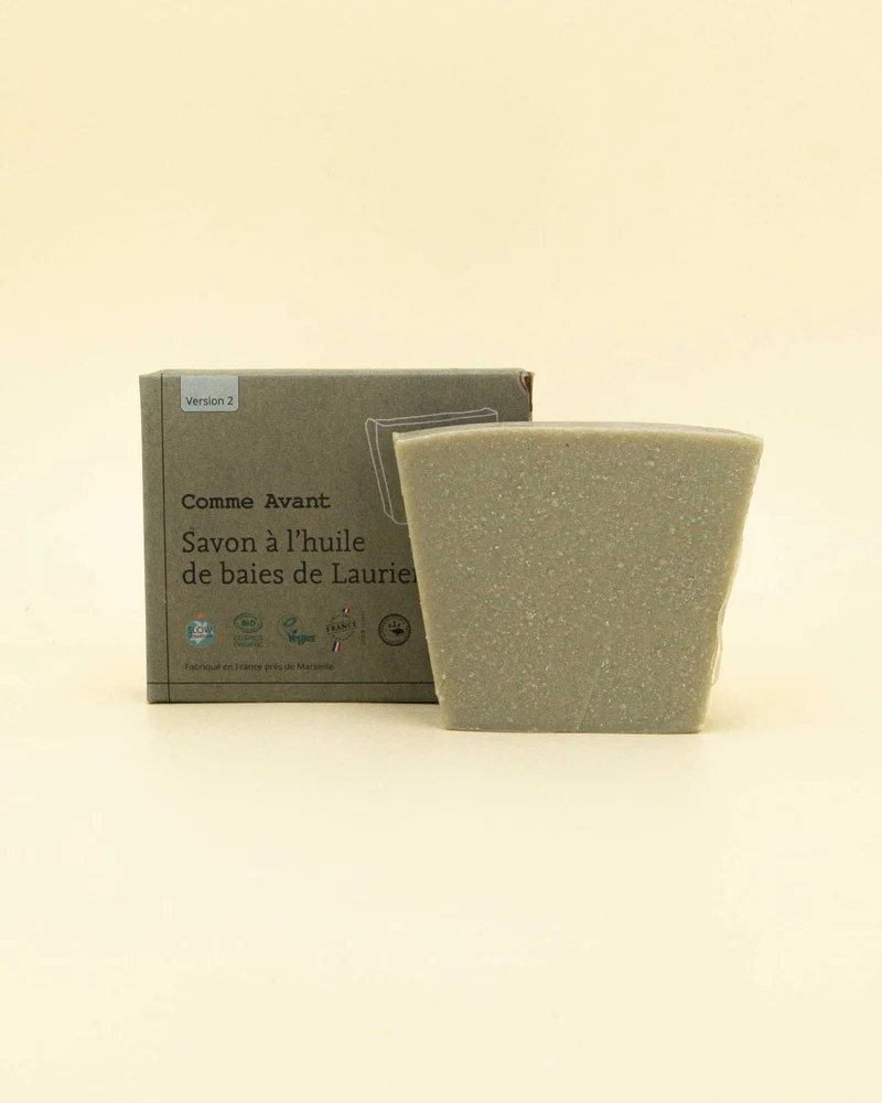 Savon solide visage - Purifiant - Baies de laurier et argile verte