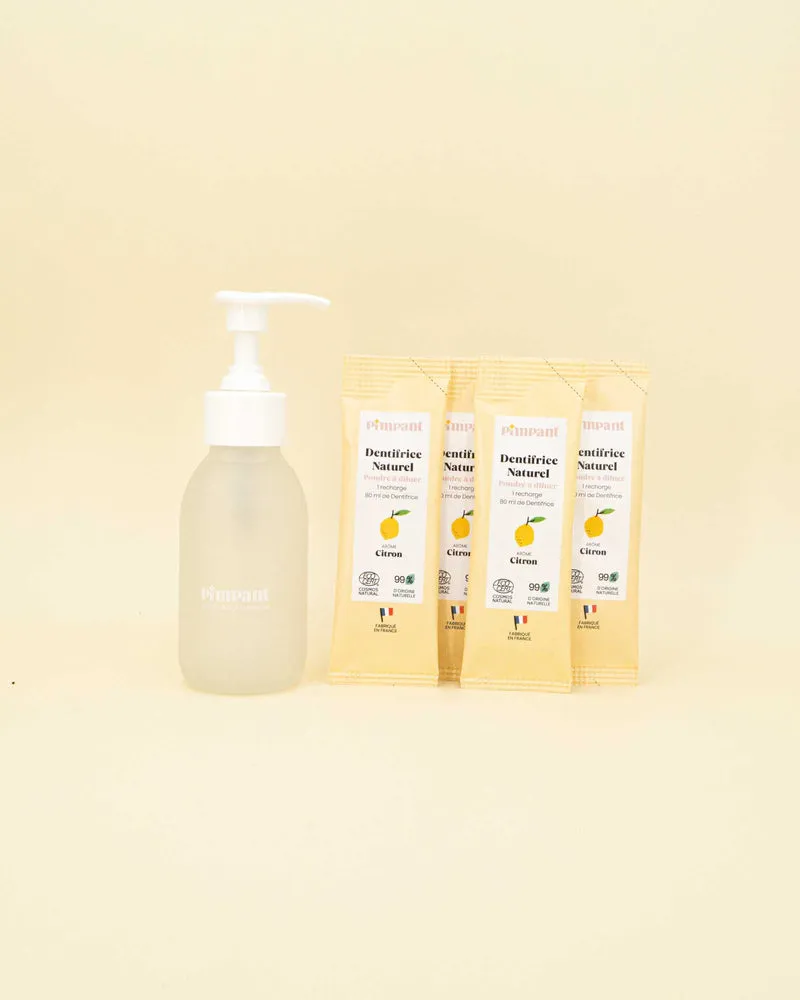 Dentifrice liquide rechargeable - Citron - 4 recharges
