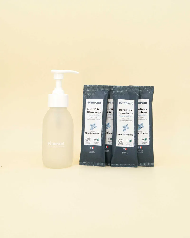 Dentifrice liquide rechargeable - Blancheur - 4 recharges