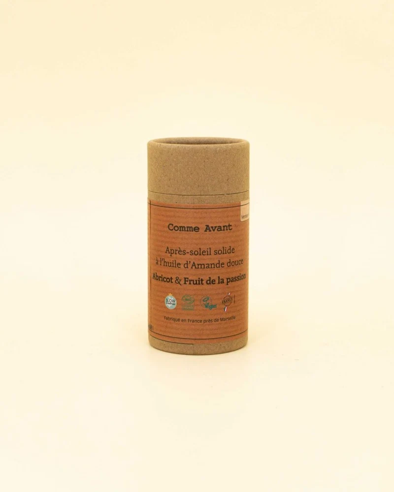 Après-soleil solide - Huile d'Amande Douce - Parfum Abricot & Fruit de la Passion