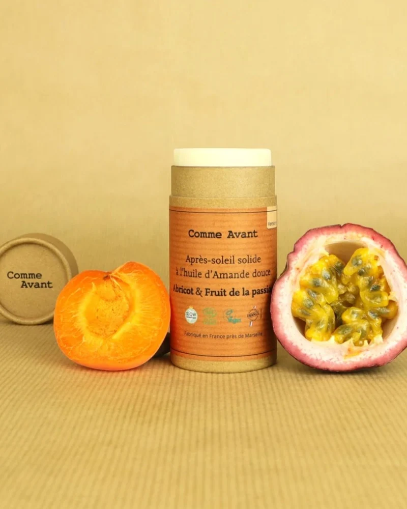 Après-soleil solide - Huile d'Amande Douce - Parfum Abricot & Fruit de la Passion